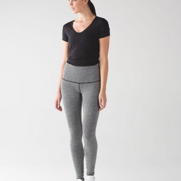 LULULEMON Wunder Under Pant High Waist Yoga Leggings Houndstooth Size 6 - Picture 3 of 14